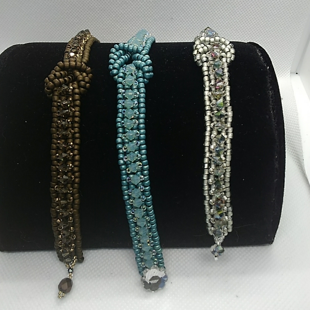 Handmade Beaded Square Knot Bracelets